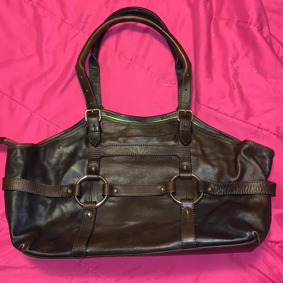 Accessories de Mademoiselle soft leather tote satchel with snaffle bit ADMJ - Picture 2 of 7